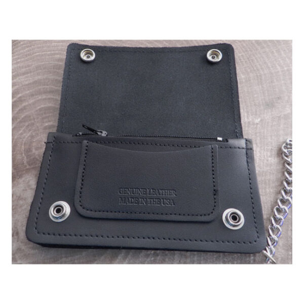 Joeys motor ranch black leather chain wallet