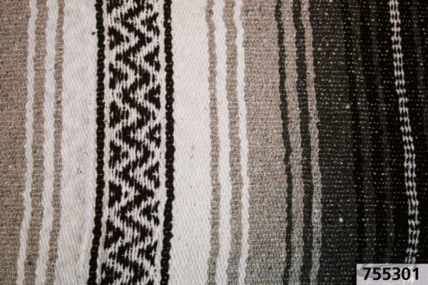 mexican blanket charcoal silver white black