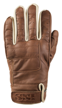 Short classic glove made of super soft goatskin leather brown