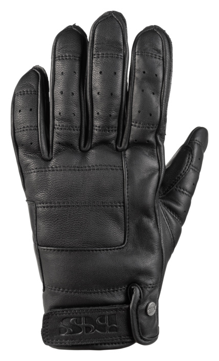 Short classic glove made of super soft goatskin leather black