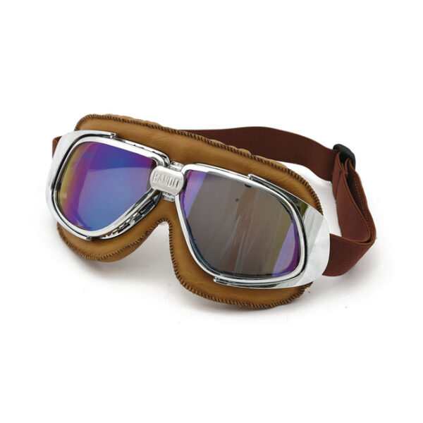 bandit classic goggles brown leather iridium len