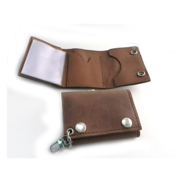 AMIGAZ VINTAGE BROWN LEATHER trifold WALLET