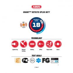 abus-disc-brake-black-8077 ABUS, 8077 GRANIT DETECTO XPLUS DISC BRAKE LOCK. BLACK