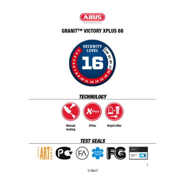 ABUS GRANIT VICTORY X-PLUS 68