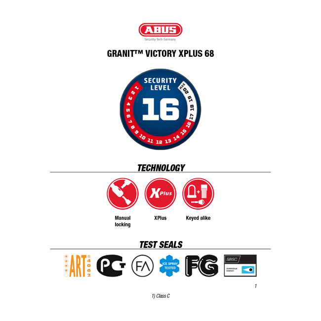 ABUS GRANIT VICTORY X-PLUS 68