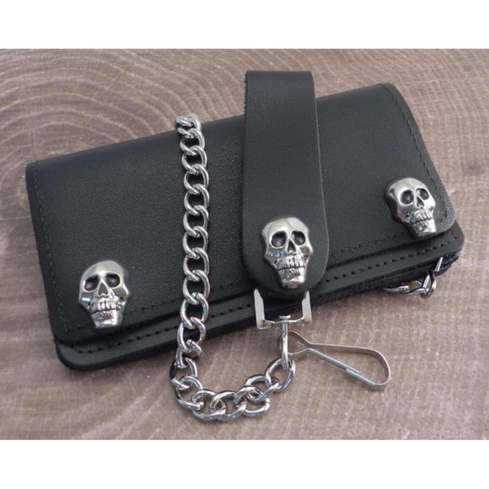 joeys motor ranch amigaz black leather chain skull