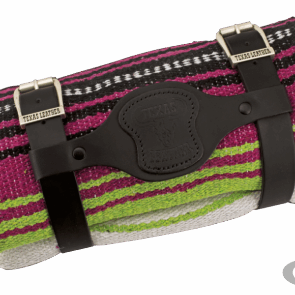 texas blanket holder black leather