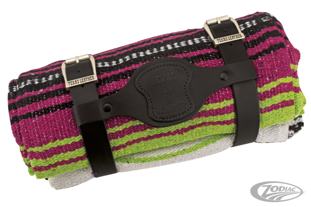 texas blanket holder black leather