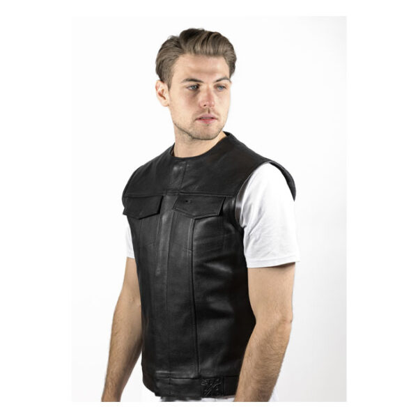 Motorcycle Storehouse B.V. JOHN DOE MC OUTLAW LEATHER VEST BLACK