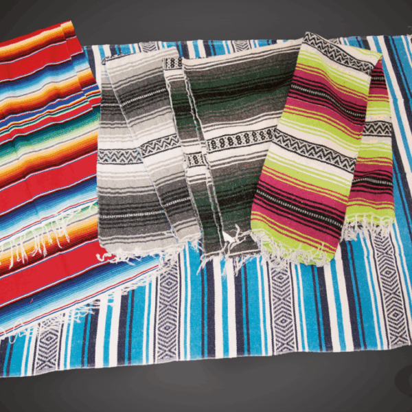 mexican blanket charcoal silver white black