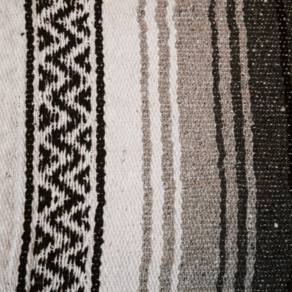 mexican blanket charcoal silver white black