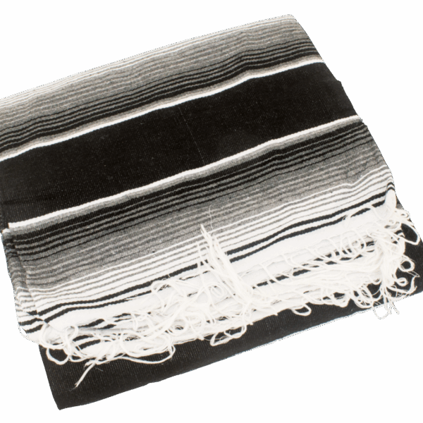 mexican blanket serape black en white