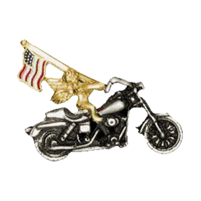 biker pin us flag joey's motor ranch